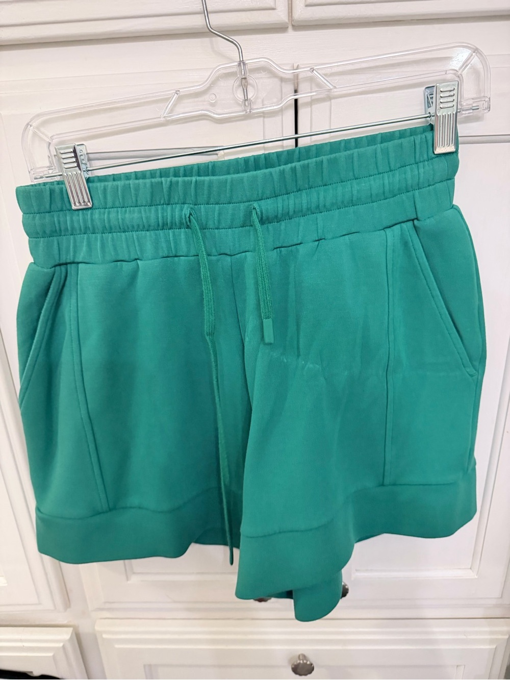 Varley Teal Drawstring Athletic Shorts